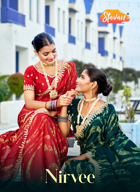 Nirvee By Sr Velvet Chiffon Embroidery Wholesale Saree Suppliers In Mumbai
